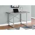 Daphnes Dinnette 48 in. Metal Computer Desk Grey Concrete-Look - Silver DA3072168